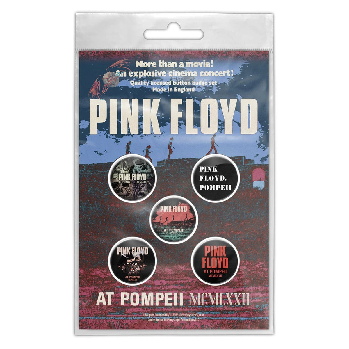 BADGE PACK PINK FLOYD LIVE IN POMPEII