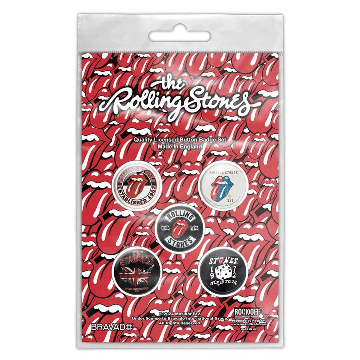 BADGE PACK ROLLING STONES TOUR COLLECTION