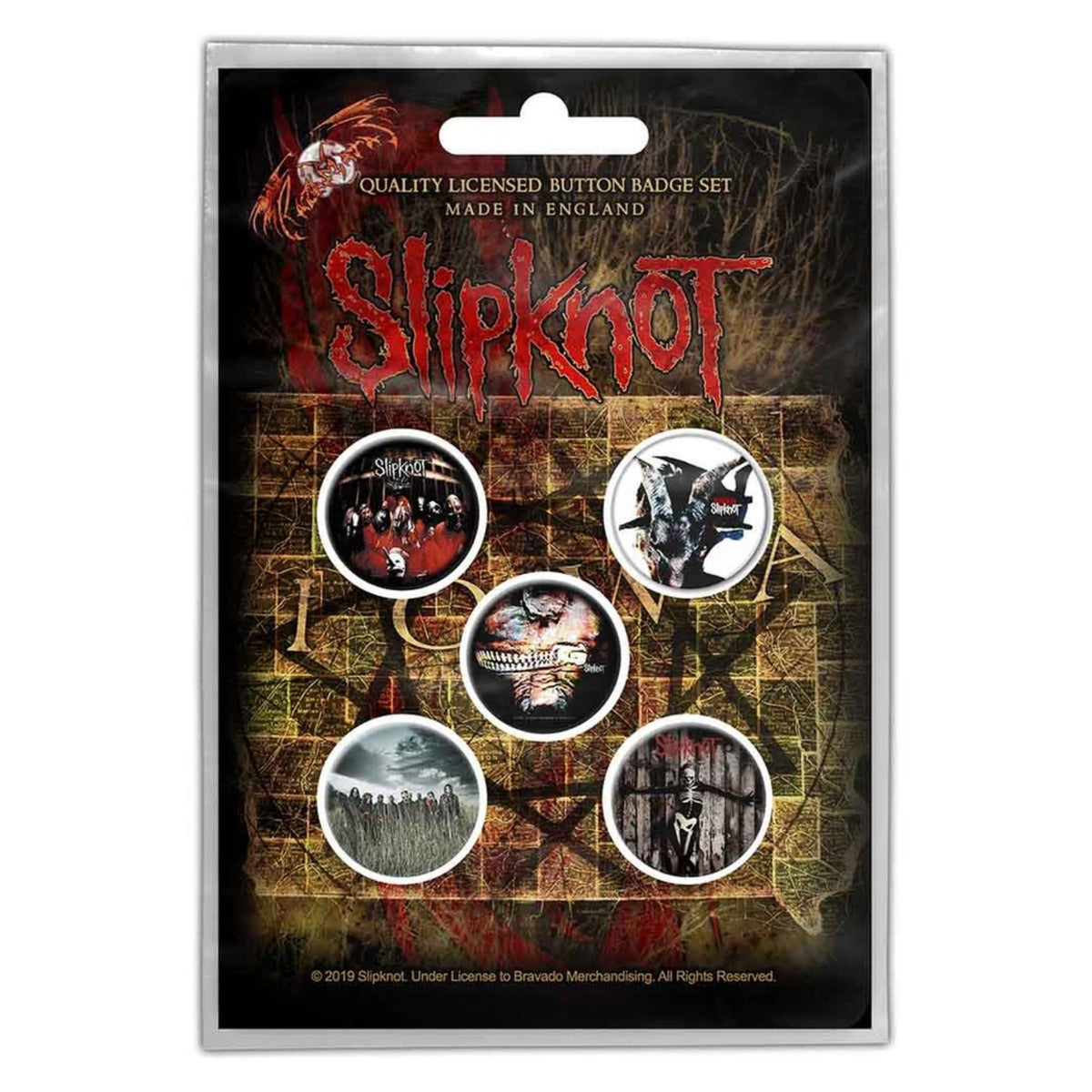 BADGE PACK SLIPKNOT ALBUMS