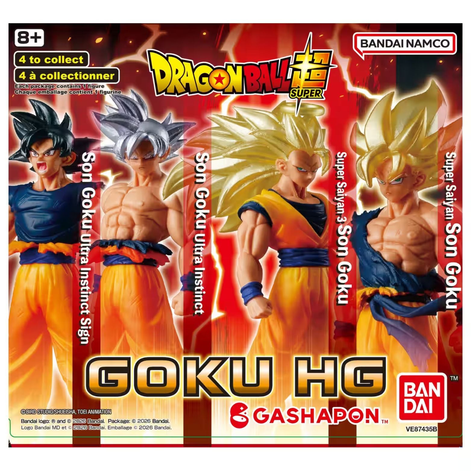 BANDAI GASHAPON DRAGON BAL HG SERIES GOKU EDITION ASS CDU