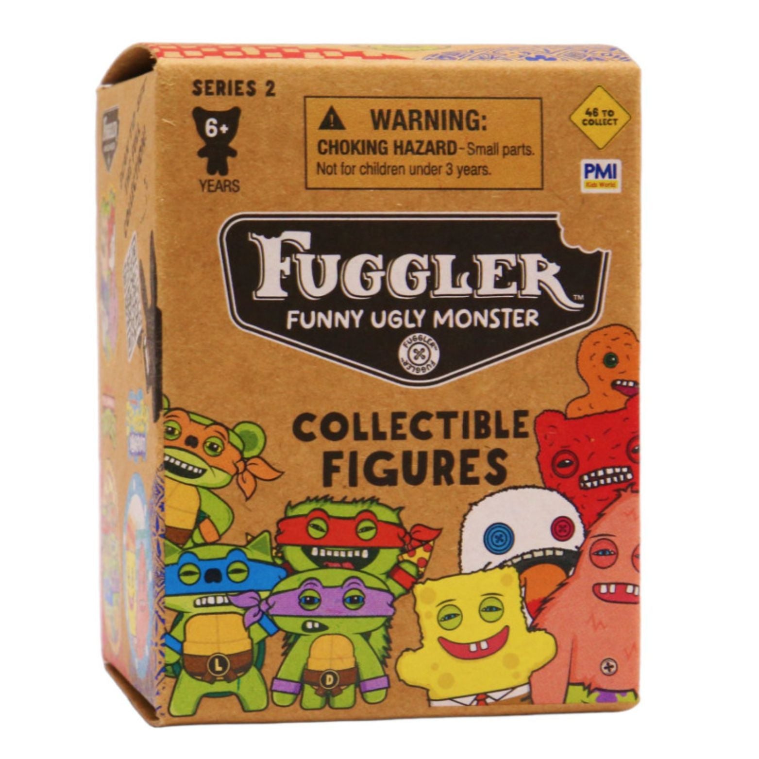 BLIND BOX FIGURE FUGGLER SPONGEBOB SQUAREPANTS & TEENAGE MUTANT NINJA TURTLES