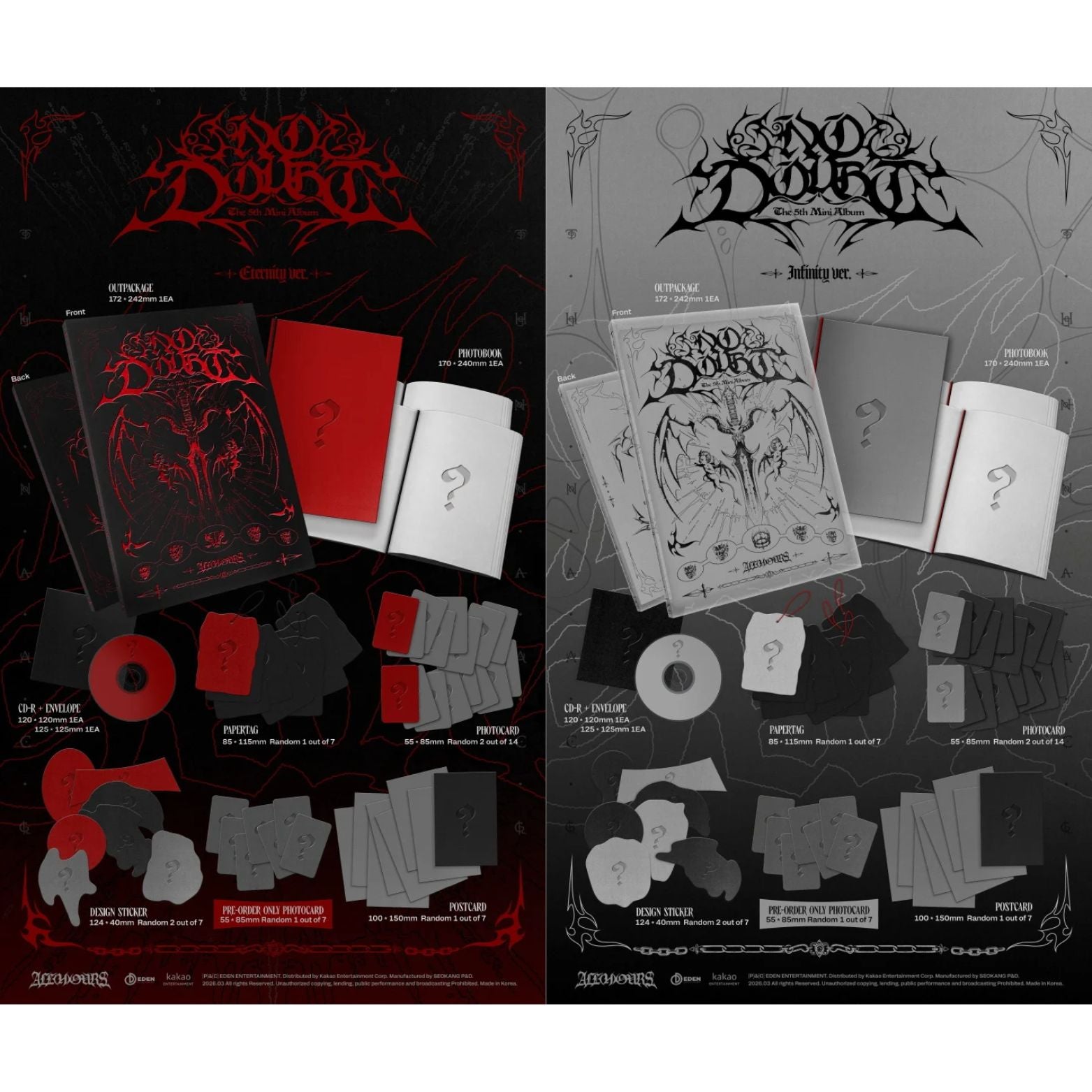 CD ALL(H)OURS NO DOUBT 5th MINI ALBUM