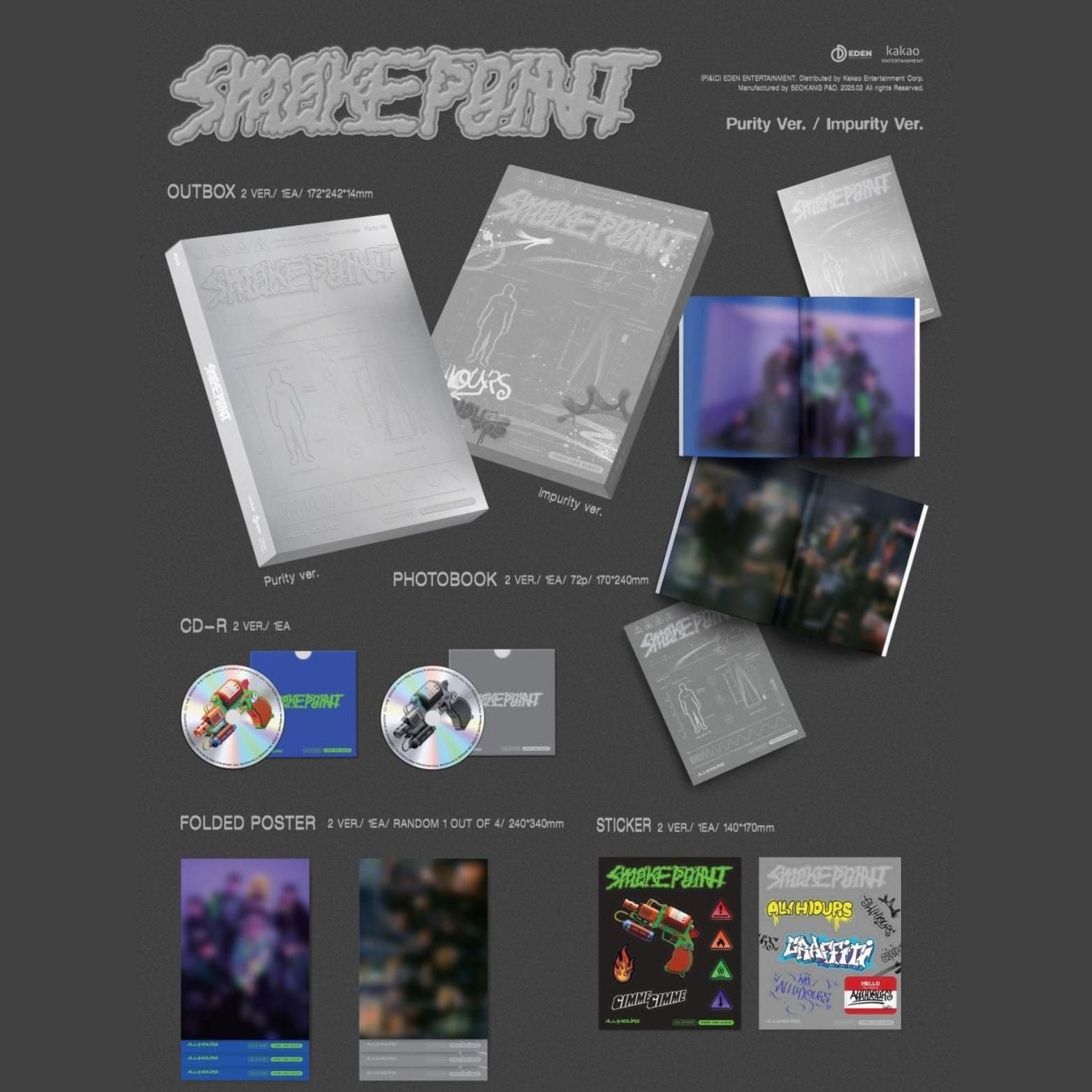 CD ALL(H)OURS SMOKE POINT 3rd MINI ALBUM