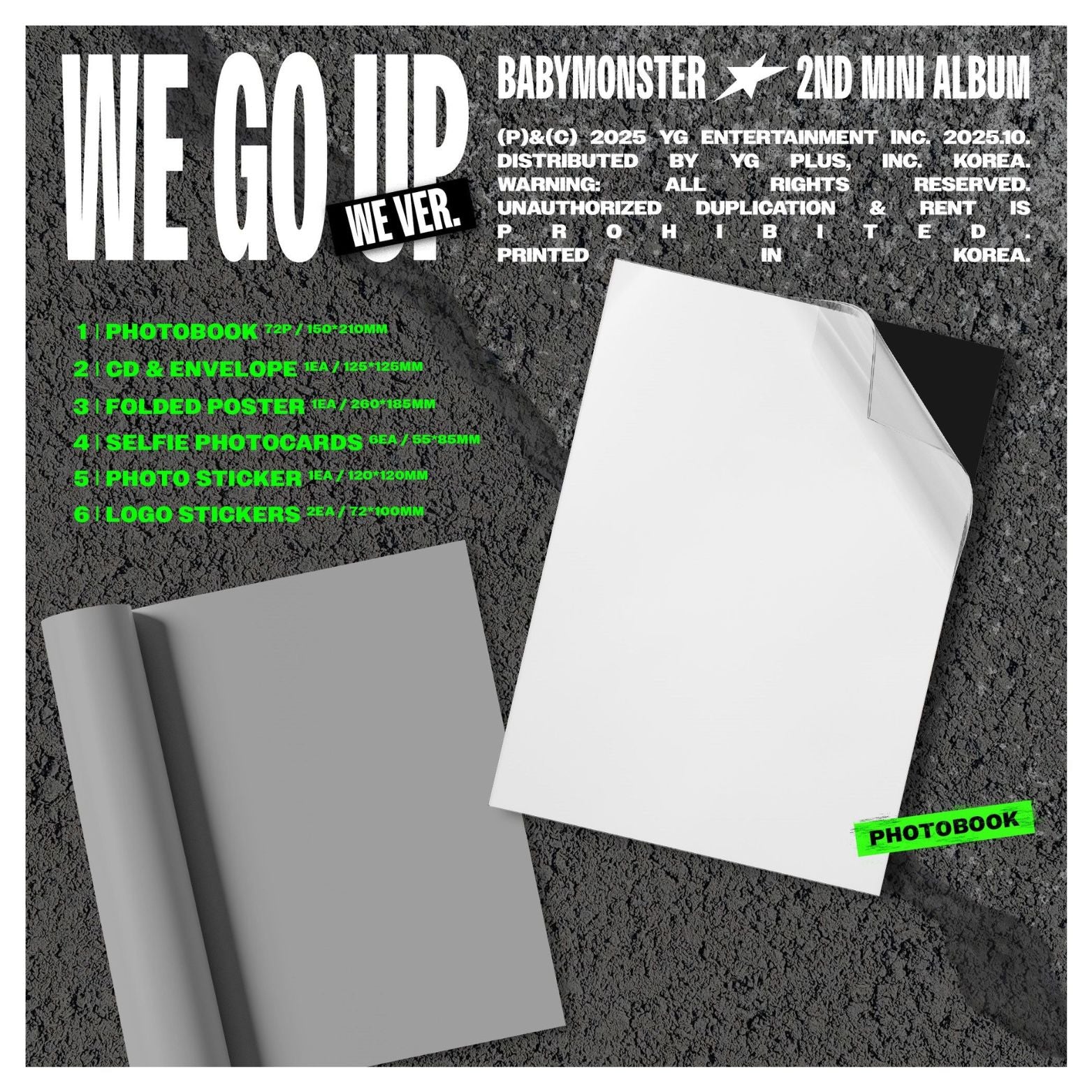 CD BABYMONSTER WE GO UP 2ND MINI ALBUM