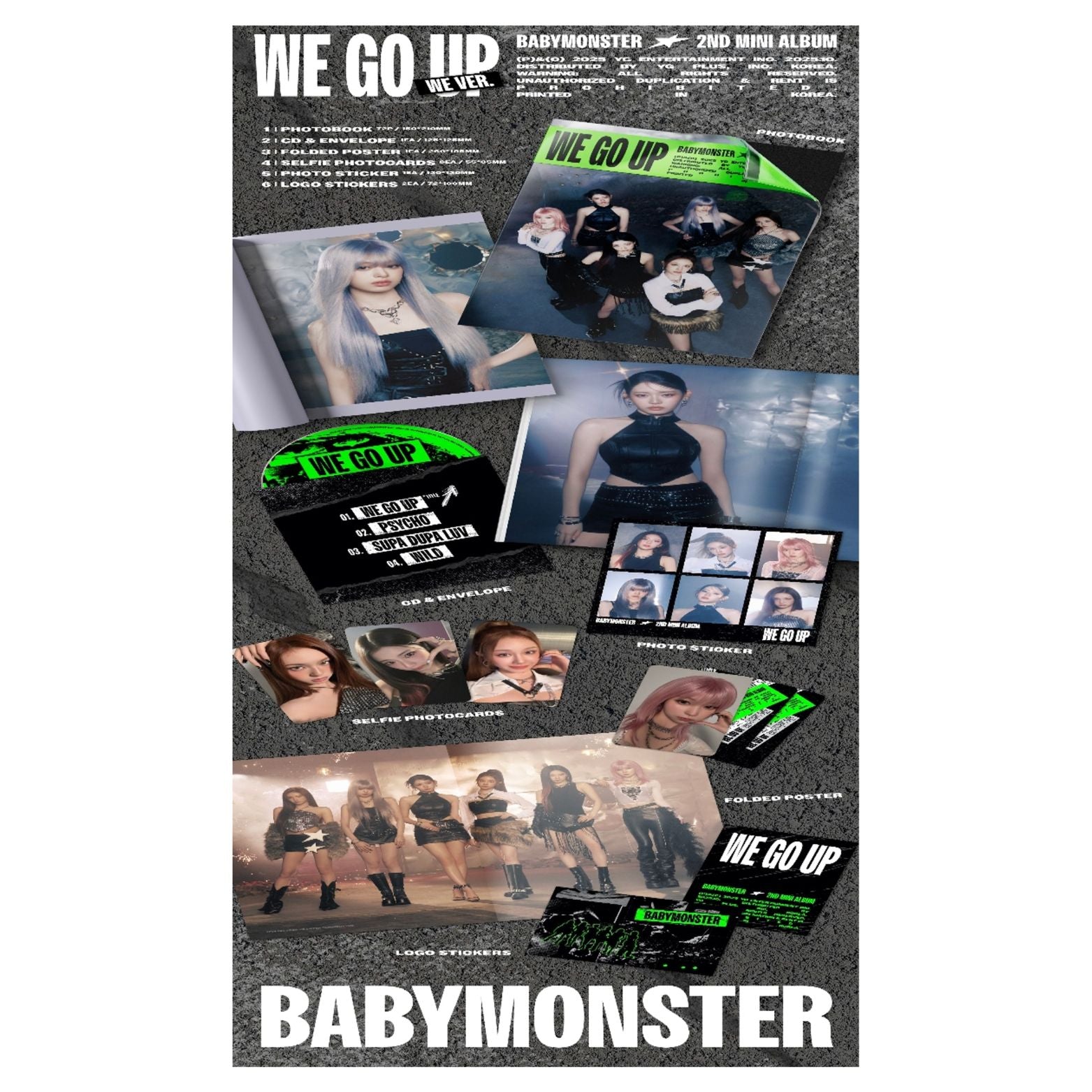 CD BABYMONSTER WE GO UP 2ND MINI ALBUM