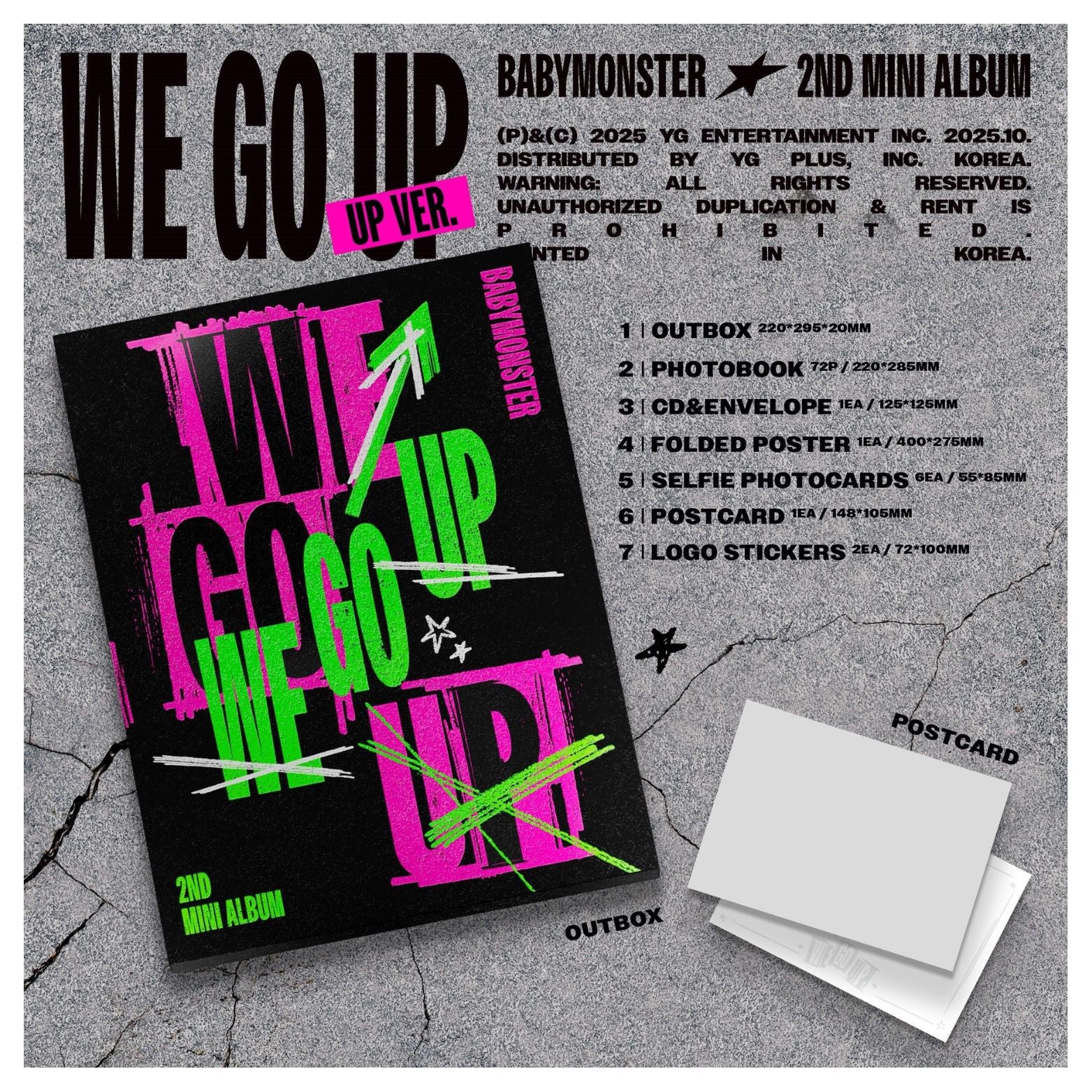 CD BABYMONSTER WE GO UP 2ND MINI ALBUM