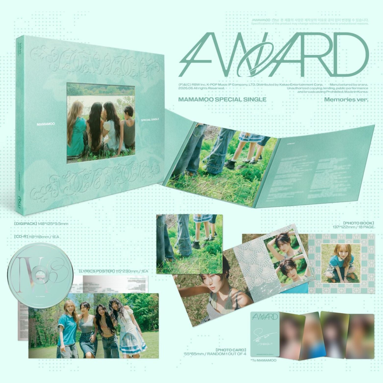 CD MAMAMOO 4WARD SPECIAL SINGLE