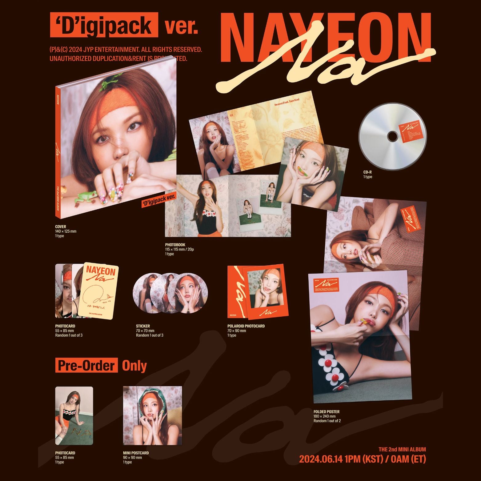 CD NAYEON NA THE 2ND MINI ALBUM