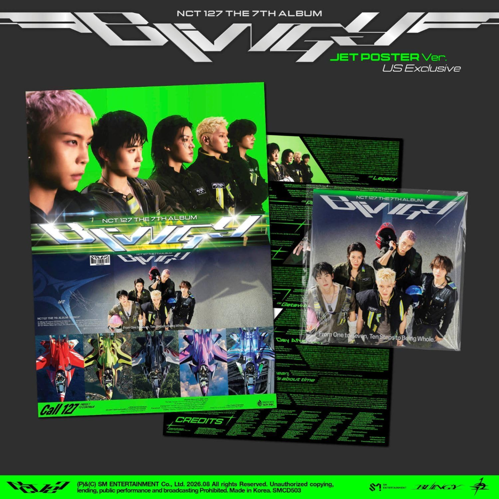 CD NCT 127 7TH ALBUM BLINGY (JET POSTER VER.)