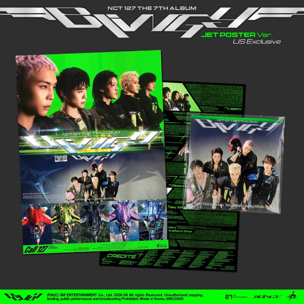 CD NCT 127 7TH ALBUM BLINGY (JET POSTER VER.)