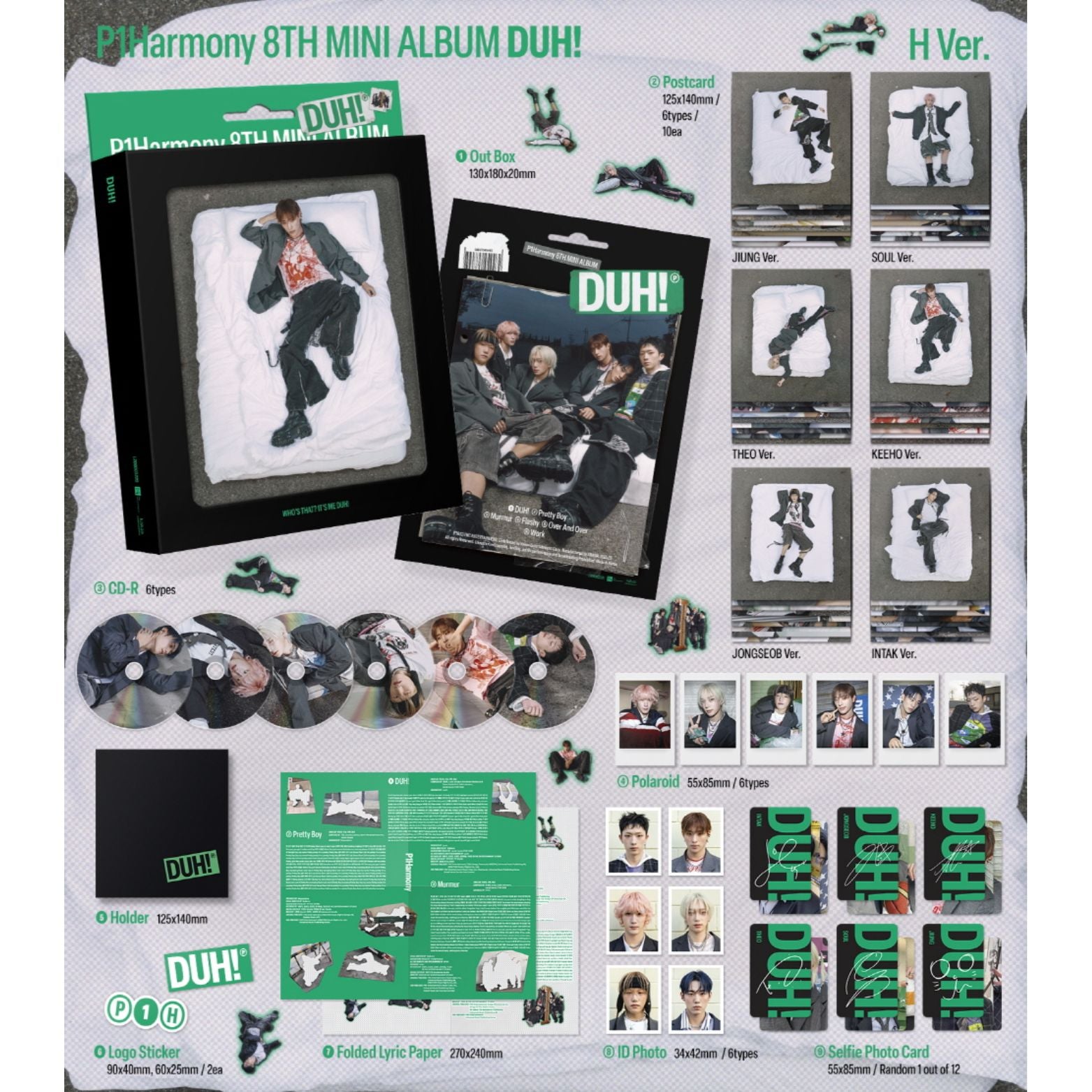 CD P1HARMONY DUH! 8TH MINI ALBUM