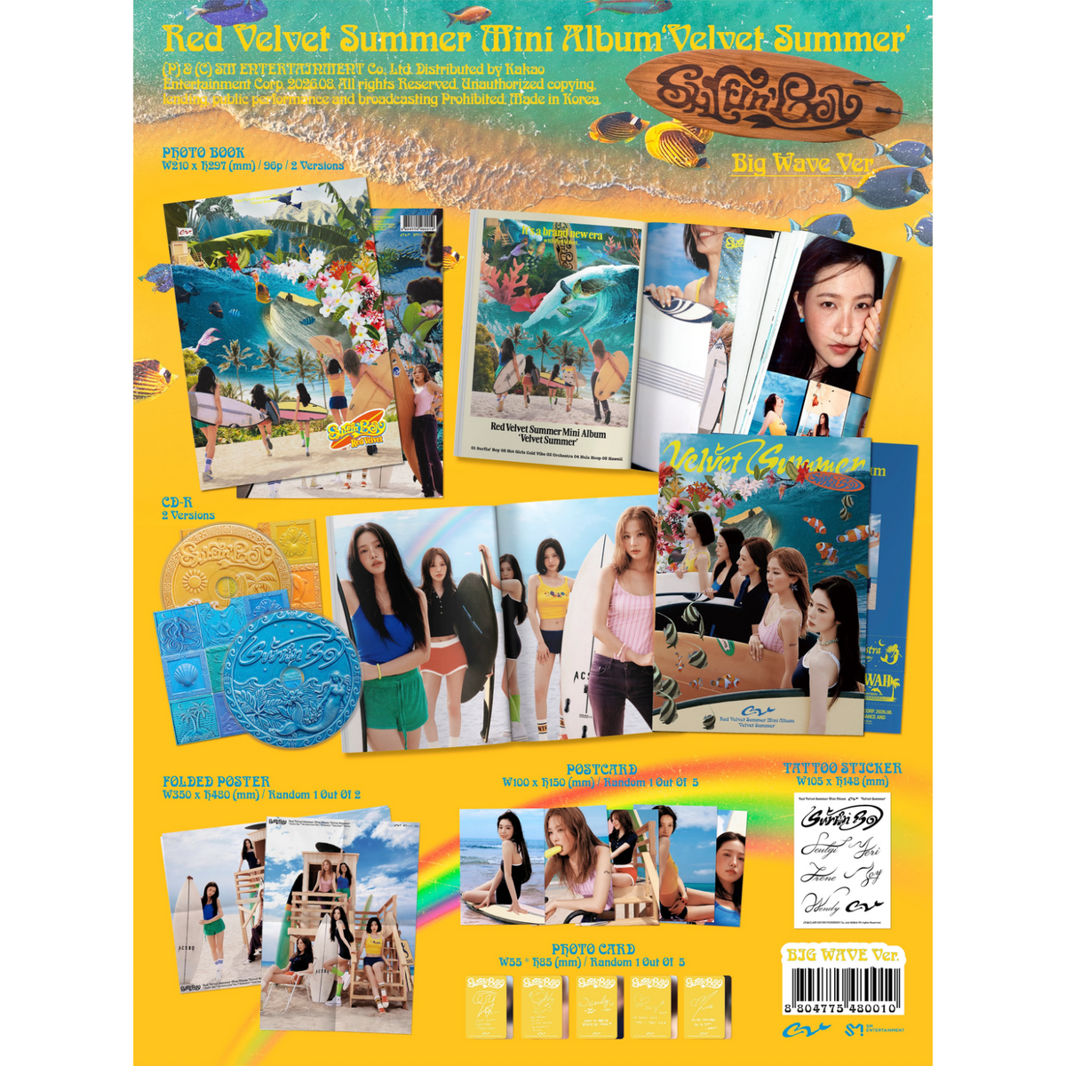 CD RED VELVET VELVET SUMMER BIG WAVE EDITION