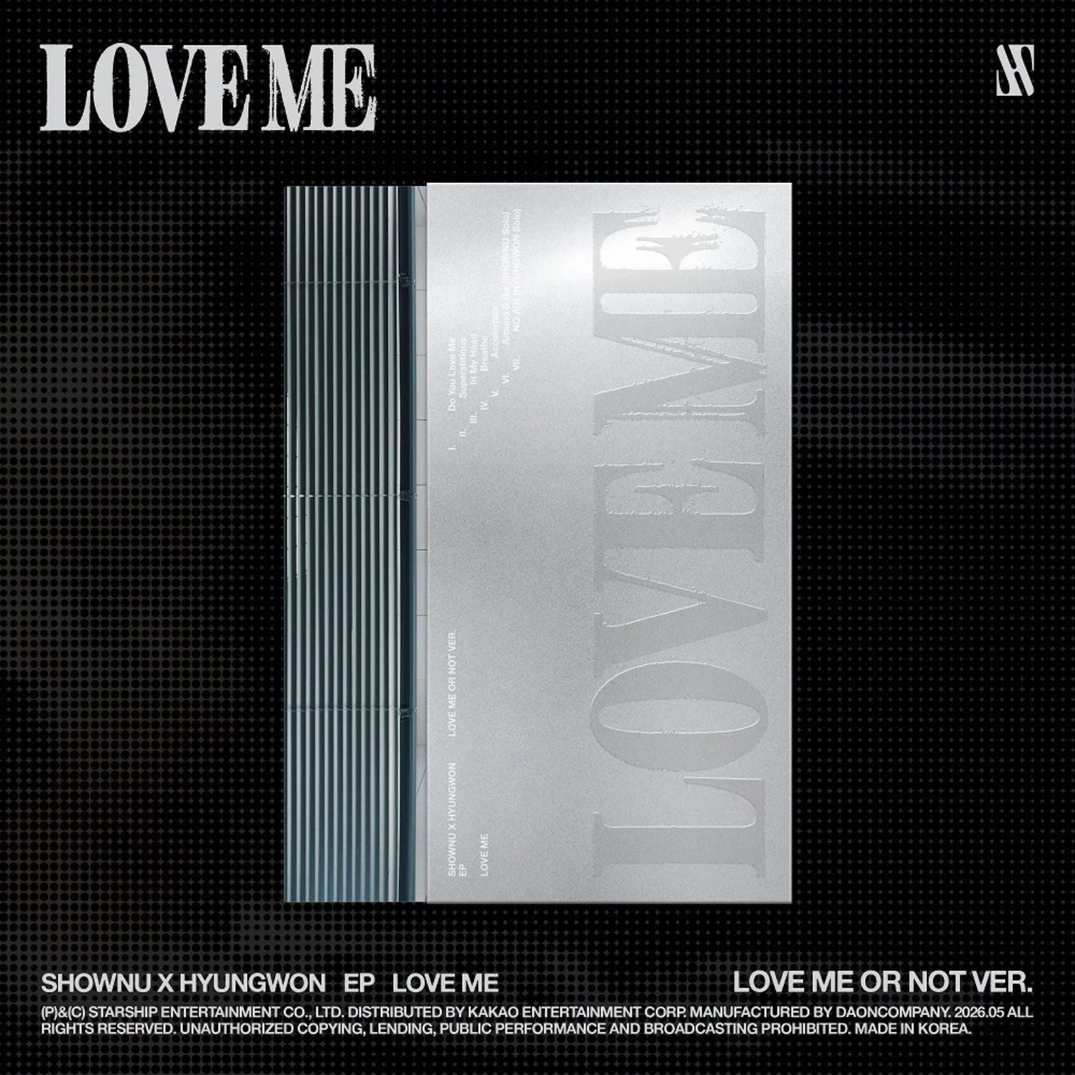 CD SHOWNU X HYUNGWON LOVE ME OR NOT