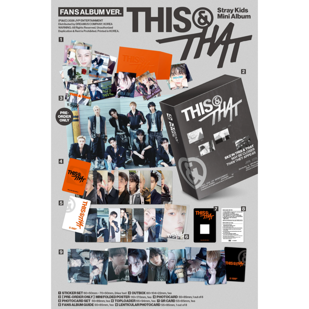 CD STRAY KIDS THIS & THAT 10th MINI ALBUM (FANS ALBUM VER.)