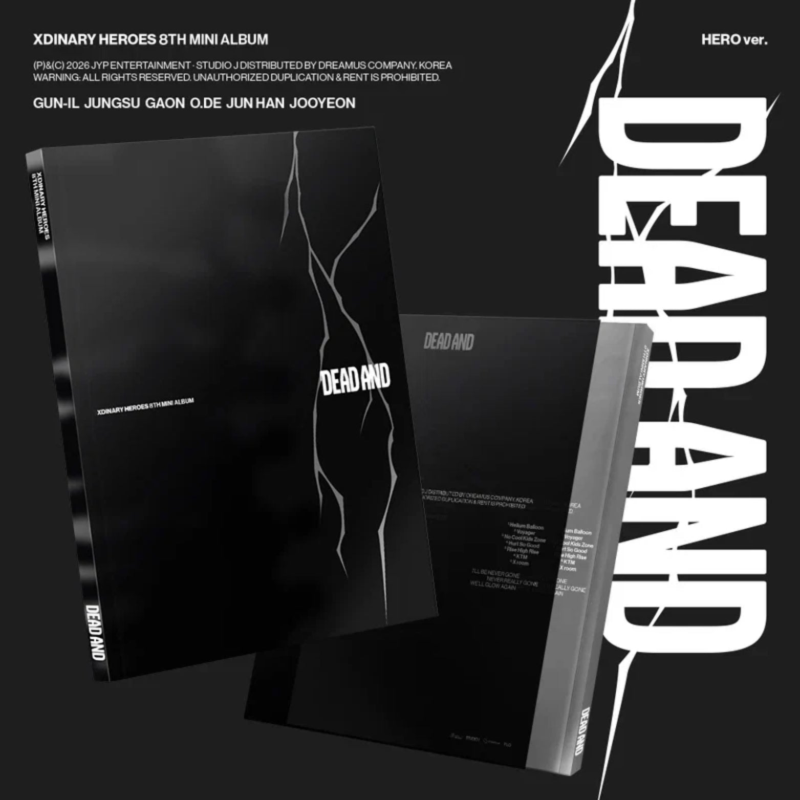 CD XDINARY HEROES 8th MINI ALBUM DEAD AND PHOTOBOOK VER.