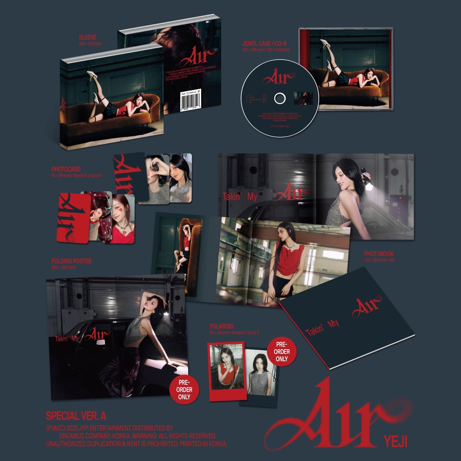 CD YEJI AIR THE 1ST MINI ALBUM