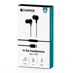 CHAMPION IN-EAR HÖRLURAR USB-C SVART