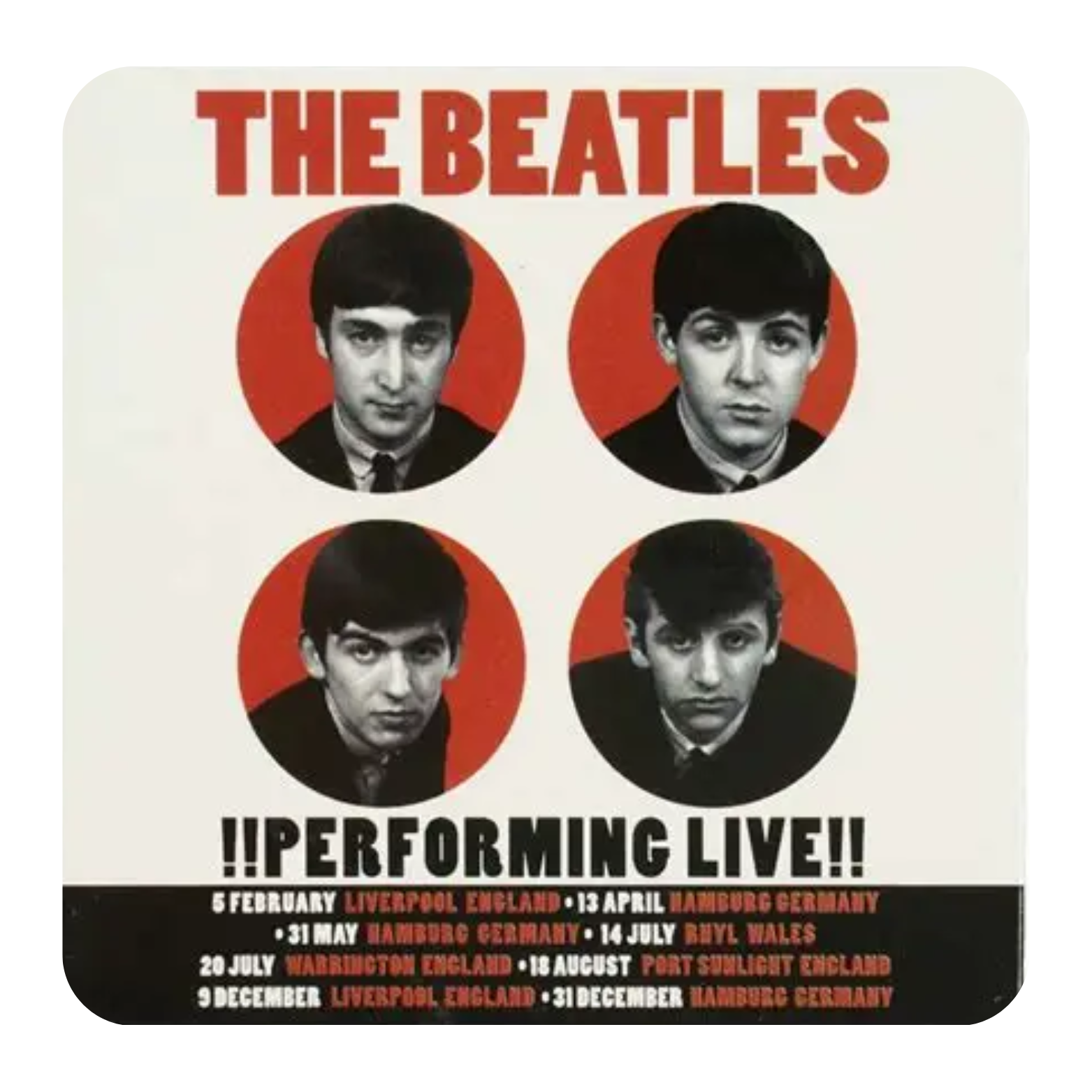 COASTER BEATLES PERFORMING LIVE