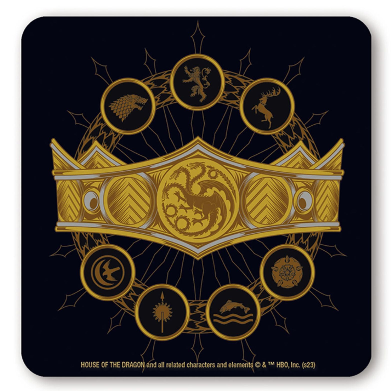 COASTER GAME OF THRONES TARGARYEN CROWN