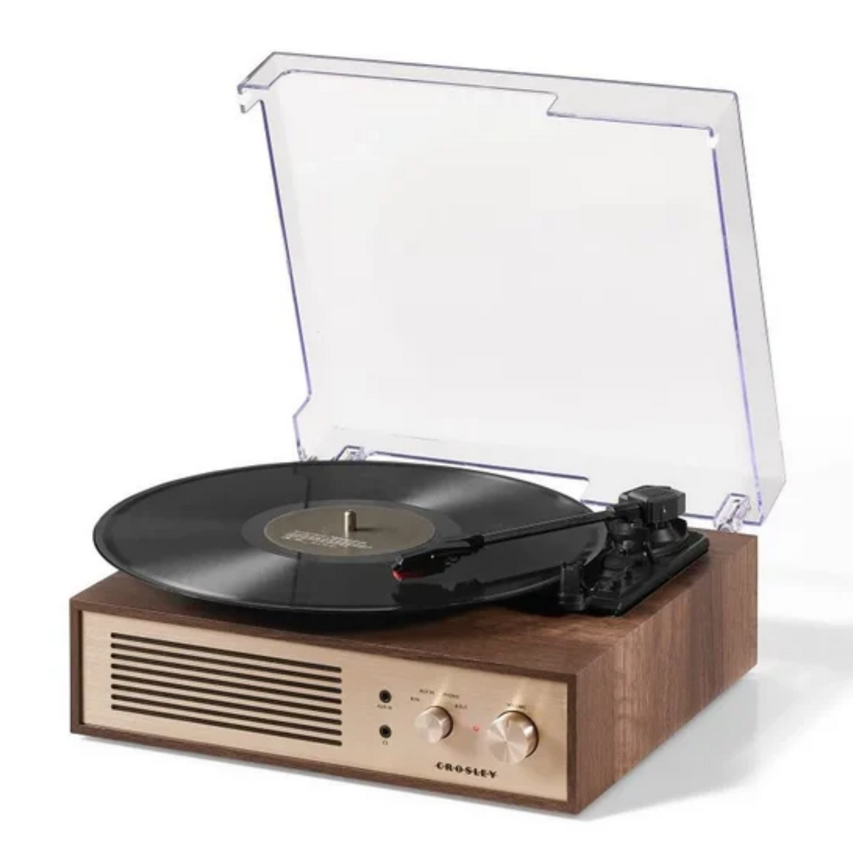 CROSLEY MILES RECORD PLAYER (WALNUT)