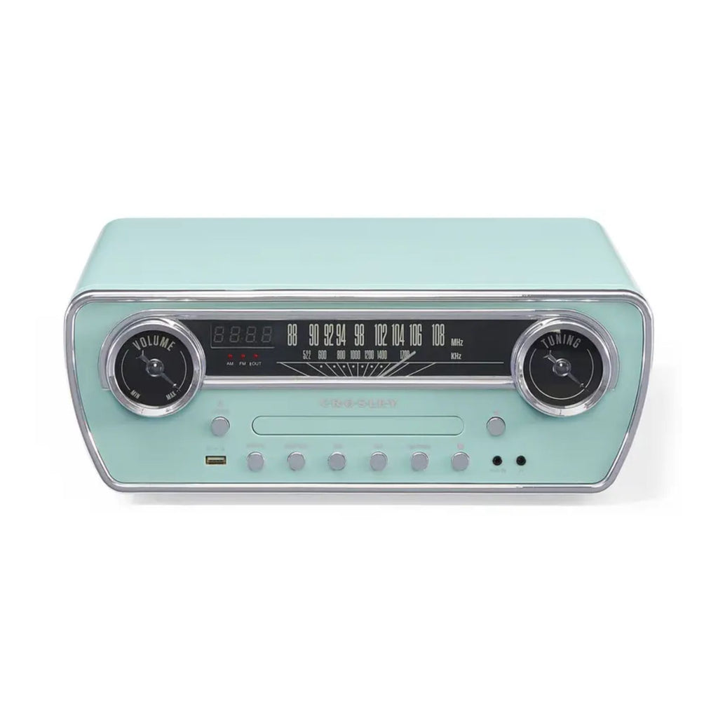 CROSLEY POWEL 7-IN-1 RECORD PLAYER AQUA BLUE