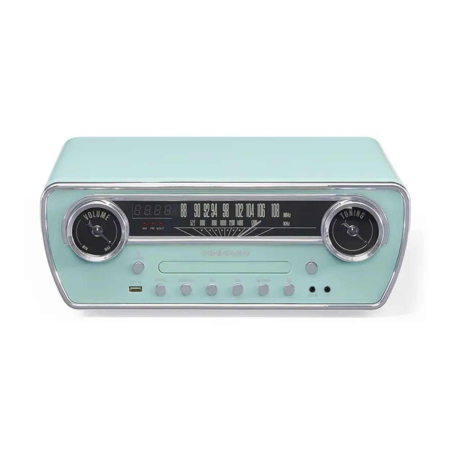CROSLEY POWEL 7-IN-1 RECORD PLAYER AQUA BLUE