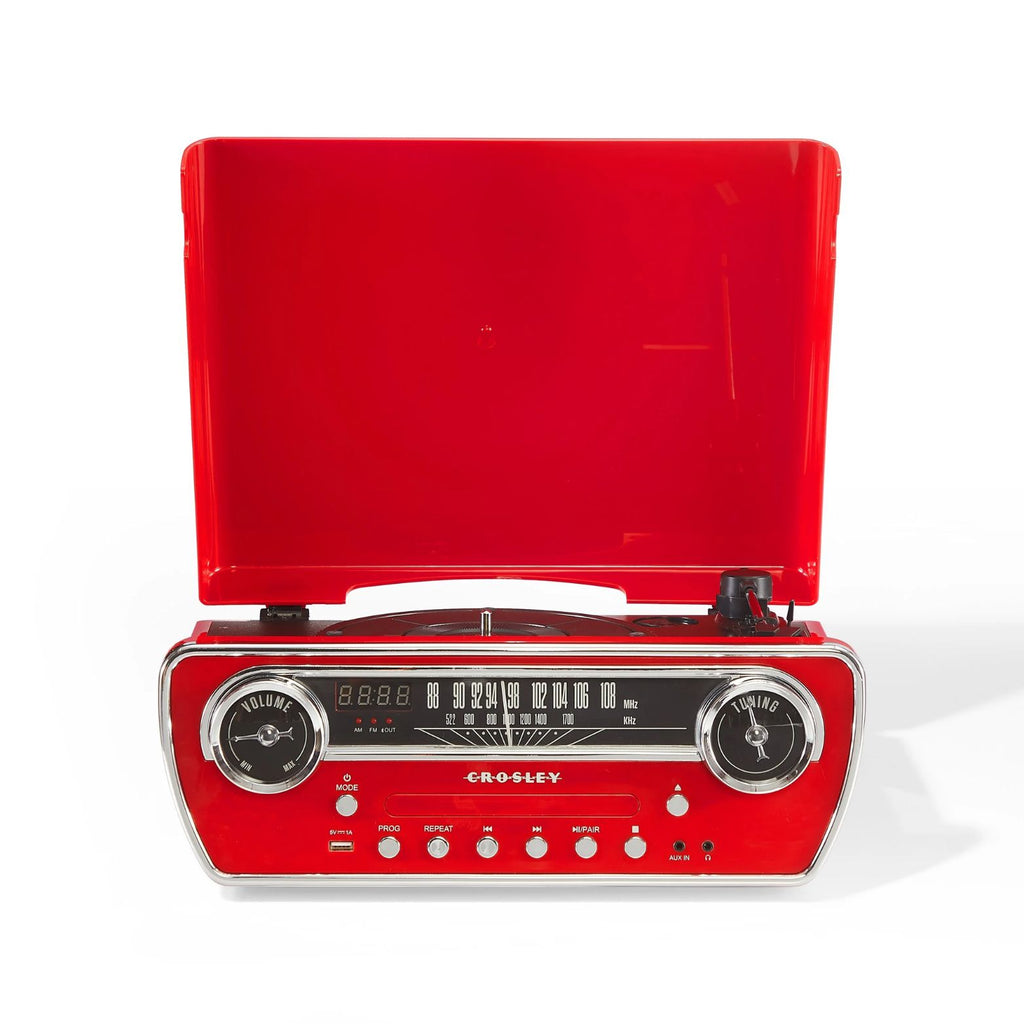 CROSLEY POWEL 7-IN-1 RECORD PLAYER RED
