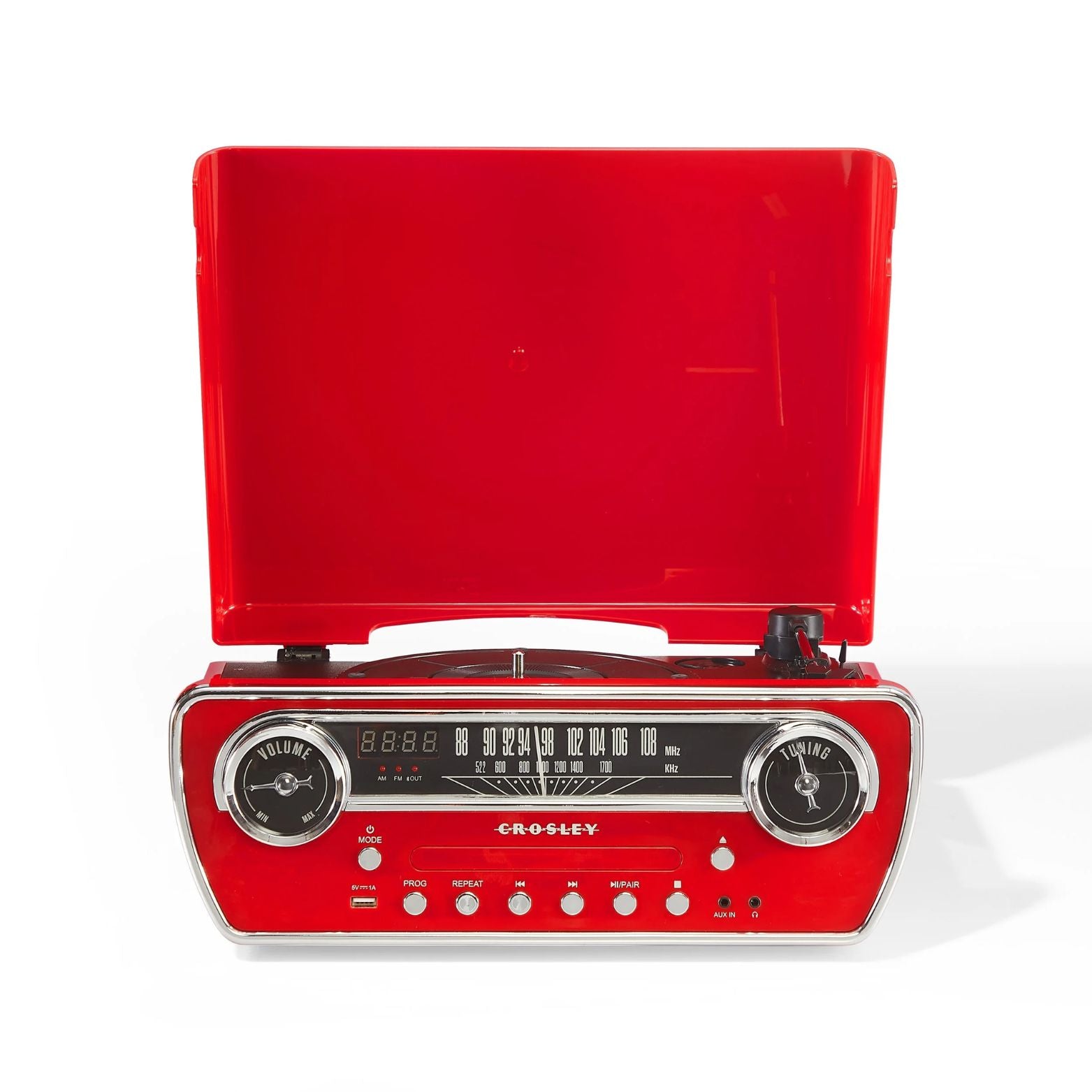 CROSLEY POWEL 7-IN-1 RECORD PLAYER RED
