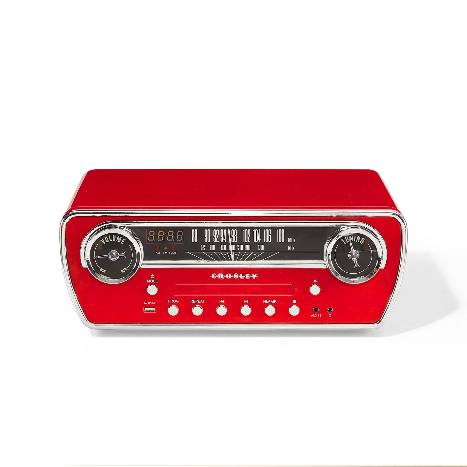 CROSLEY POWEL 7-IN-1 RECORD PLAYER RED