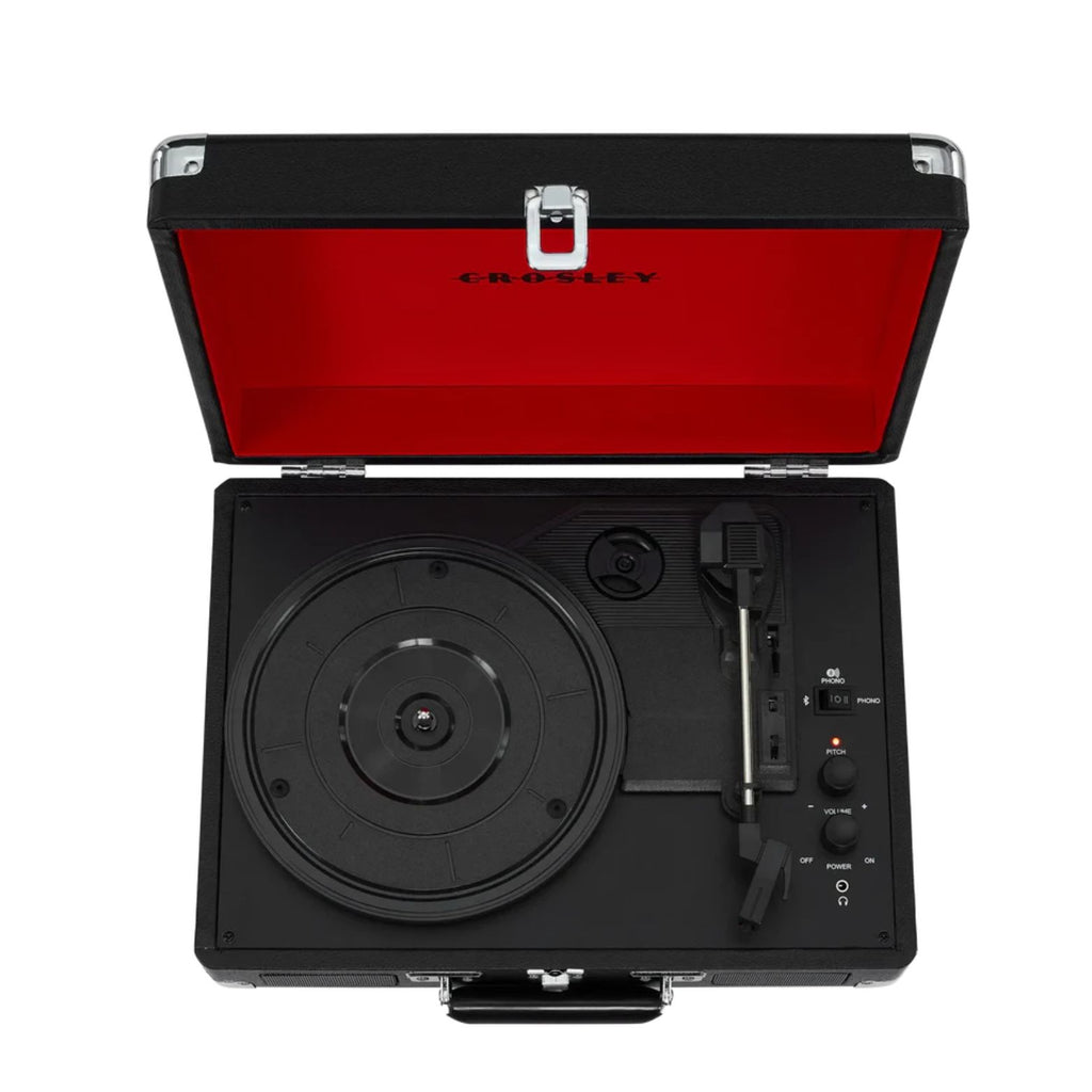 CROSLEY VINYL PLAYER CRUISER PLUS DELUXE PORTABLE TURNABLE BLUETOOTH OUT BLACK