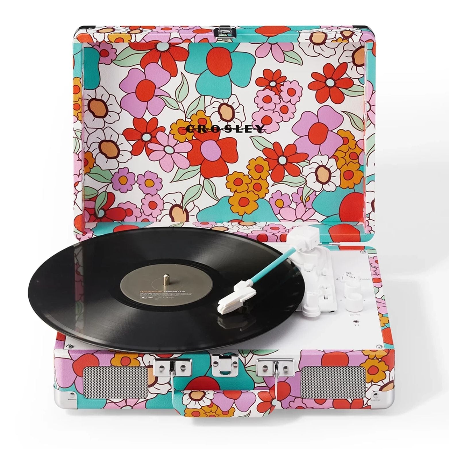 CROSLEY VINYL PLAYER CRUISER PLUS PORTABLE TURNABLE WITH BLUETOOTH GROOVY FLORAL