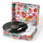 CROSLEY VINYL PLAYER CRUISER PLUS PORTABLE TURNABLE WITH BLUETOOTH GROOVY FLORAL