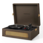 CROSLEY VINYL PLAYER VOYAGER PORTABLE TURNTABLE BLUETOOTH CACAO