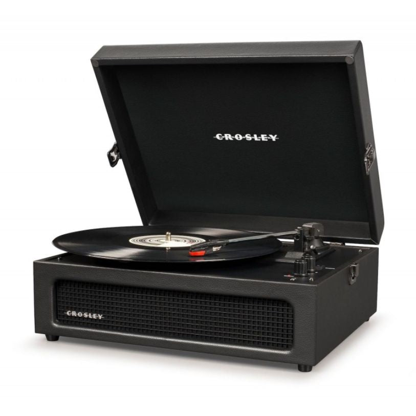 CROSLEY VINYL PLAYER VOYAGER PORTABLE TURNTABLE BLUETOOTH OUT BLACK