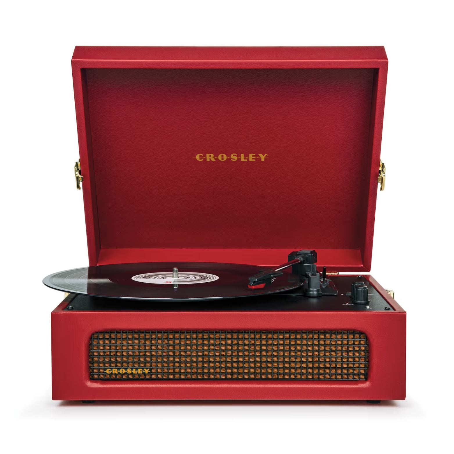 CROSLEY VINYL PLAYER VOYAGER PORTABLE TURNTABLE BLUETOOTH OUT BURGUNDY