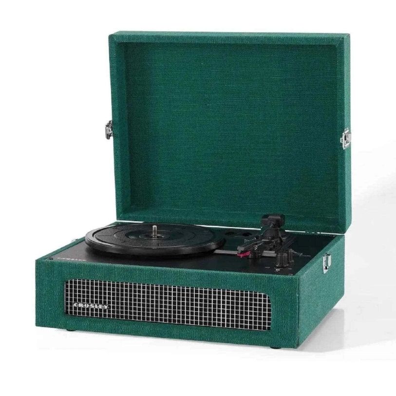 CROSLEY VINYL PLAYER VOYAGER PORTABLE TURNTABLE BLUETOOTH OUT DARK AEGEAN