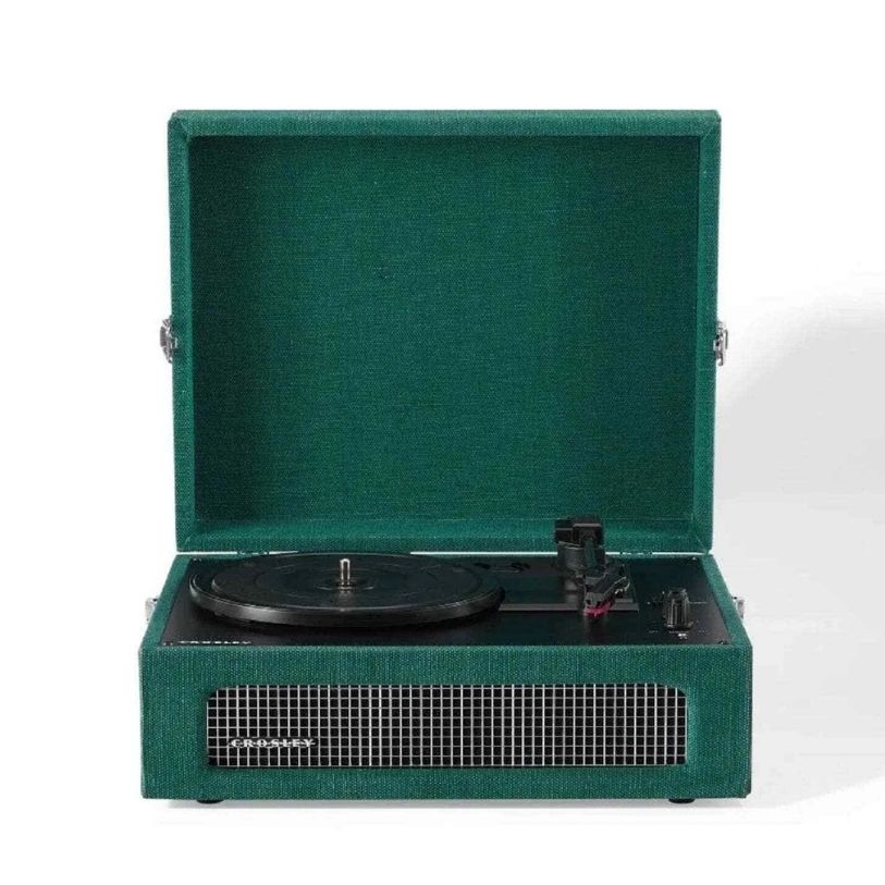 CROSLEY VINYL PLAYER VOYAGER PORTABLE TURNTABLE BLUETOOTH OUT DARK AEGEAN