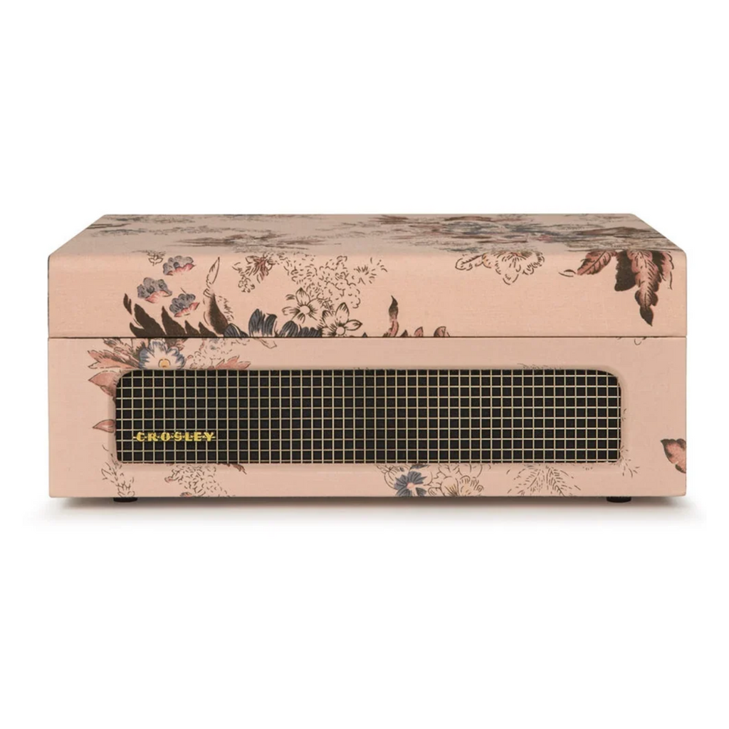CROSLEY VINYL PLAYER VOYAGER PORTABLE TURNTABLE BLUETOOTH OUT FLORAL