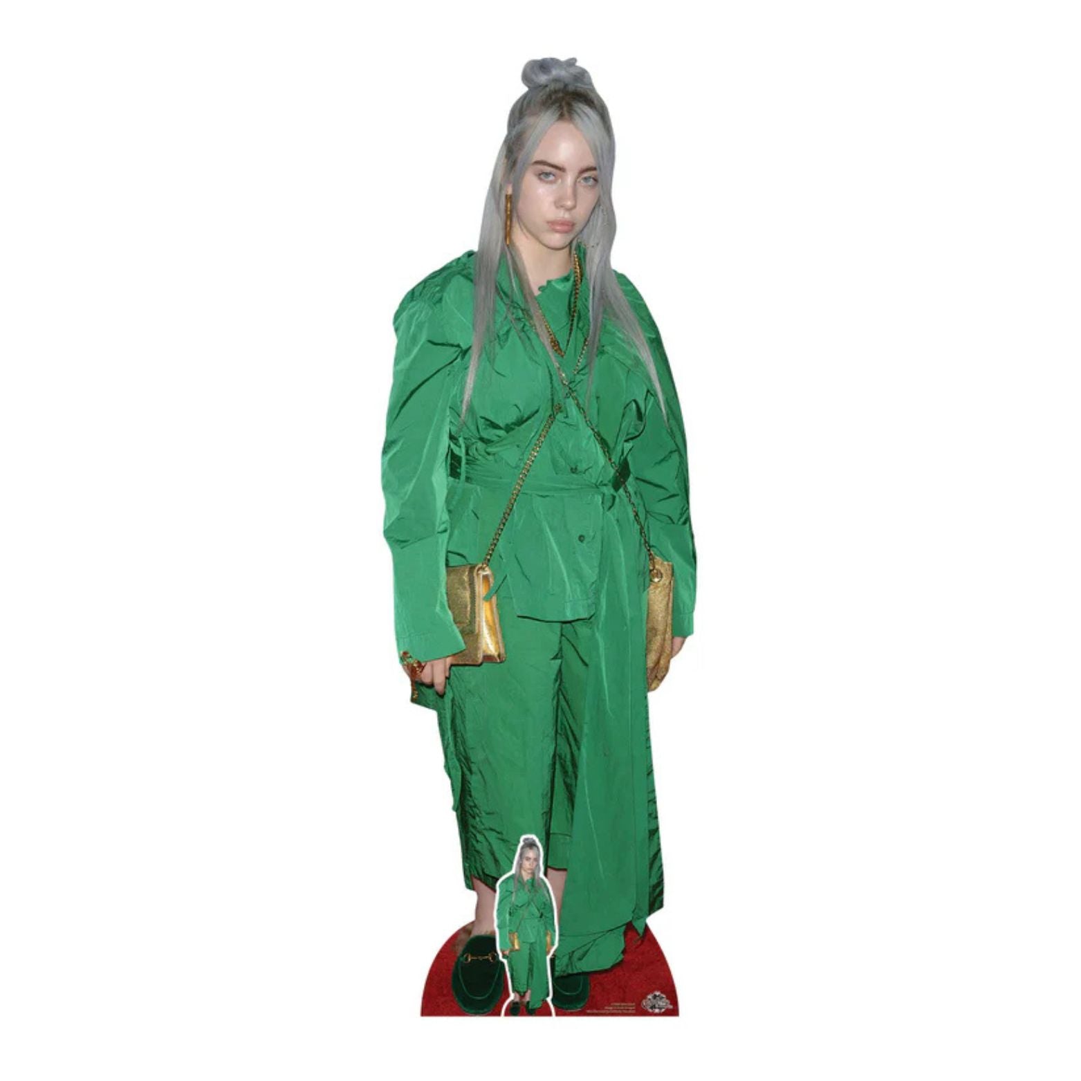 CUTOUTS BILLIE EILISH GREEN SUIT GOLD BAG (CS804)