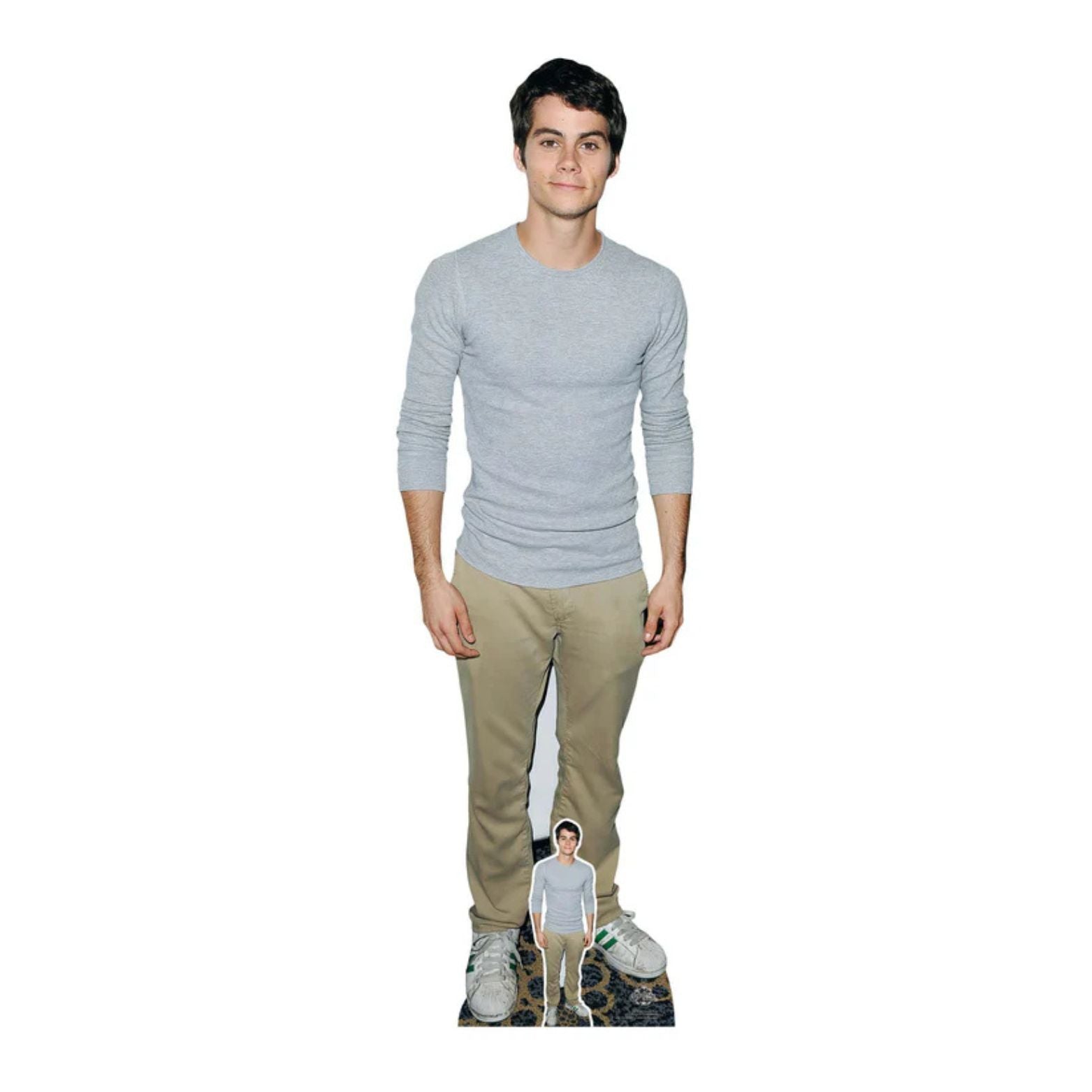CUTOUTS DYLAN O'BRIEN GREY SHIRT (CS884)