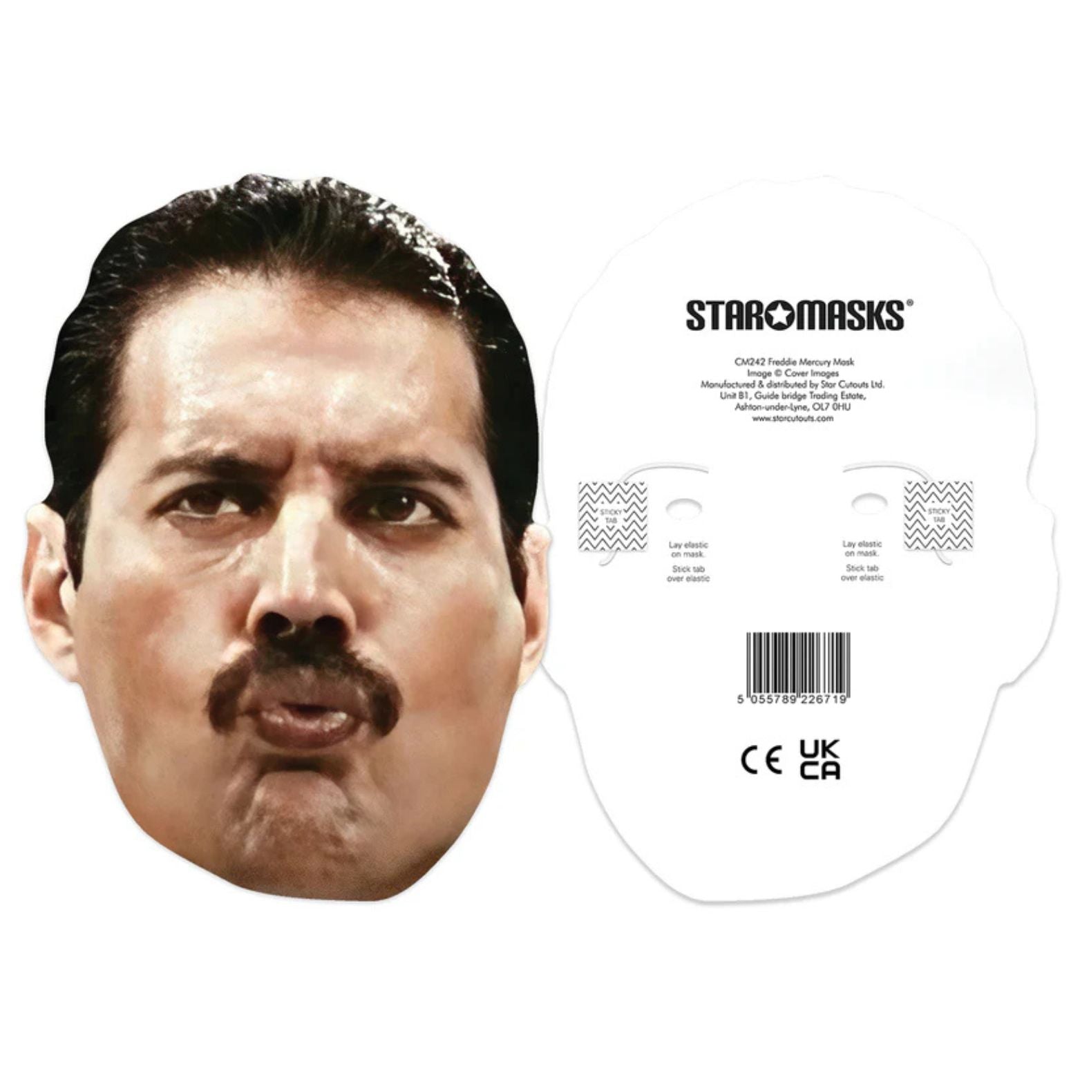 CUTOUTS FUN FACE MASKS FREDDIE MERCURY