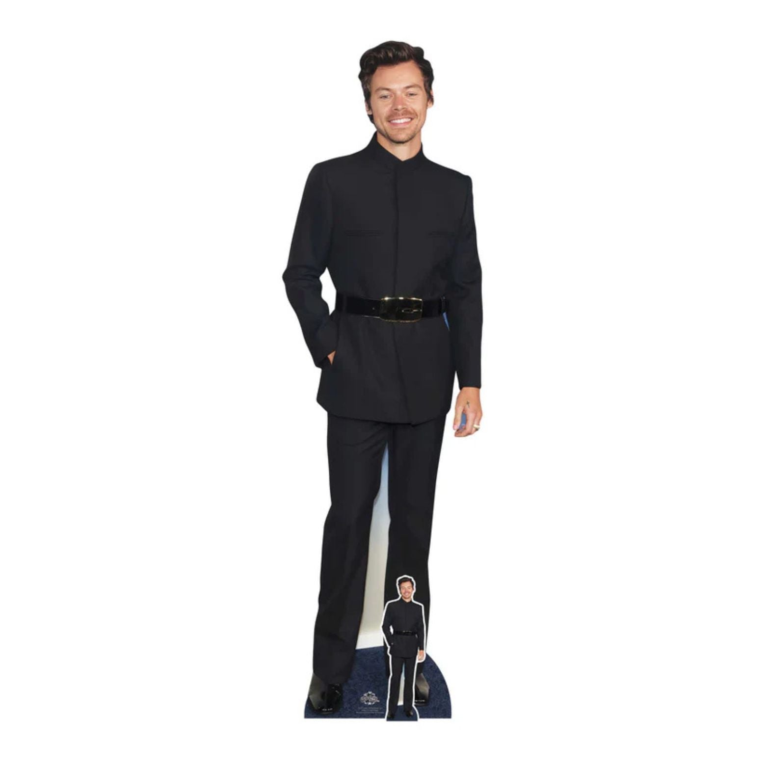 CUTOUTS HARRY STYLES BELTED BLACK SUIT (CS1275)