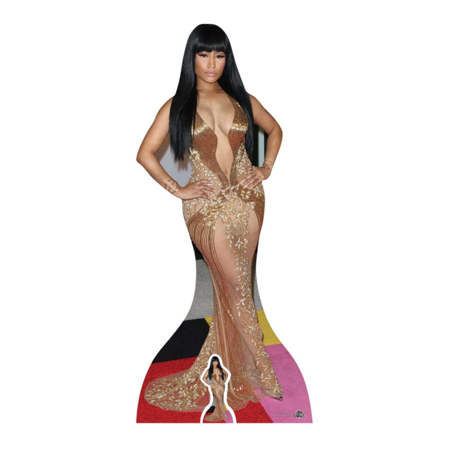 CUTOUTS NICKI MINAJ GOLD DRESS (CS679)