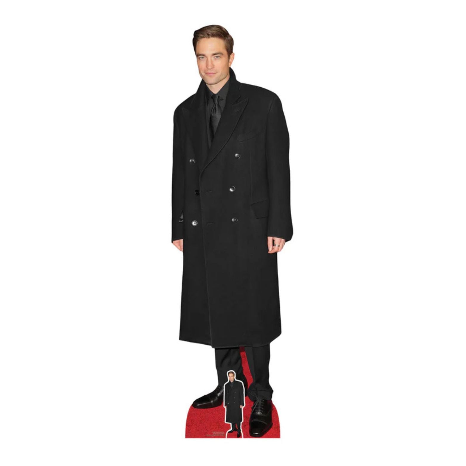 CUTOUTS ROBERT PATTINSON LONG BLACK COAT (CS967)