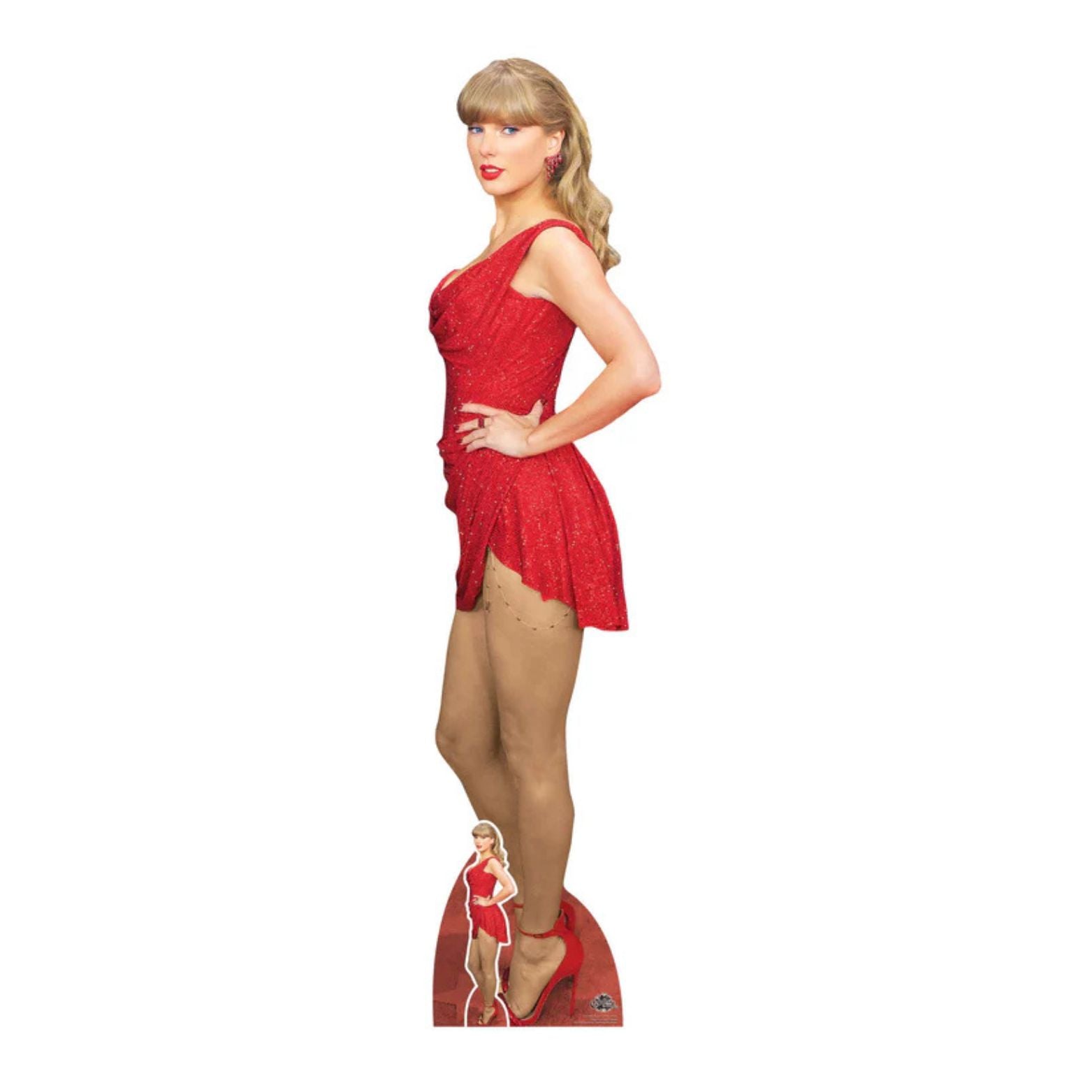 CUTOUTS TAYLOR SWIFT RED DRESS (CS1246)
