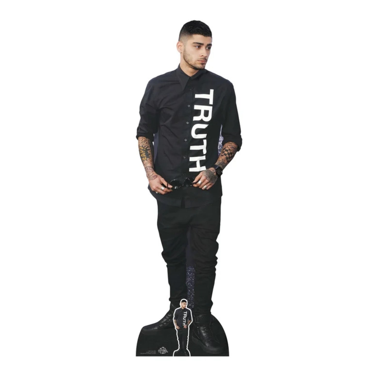 CUTOUTS ZAYN MAILK BLACK SUIT (CS997)