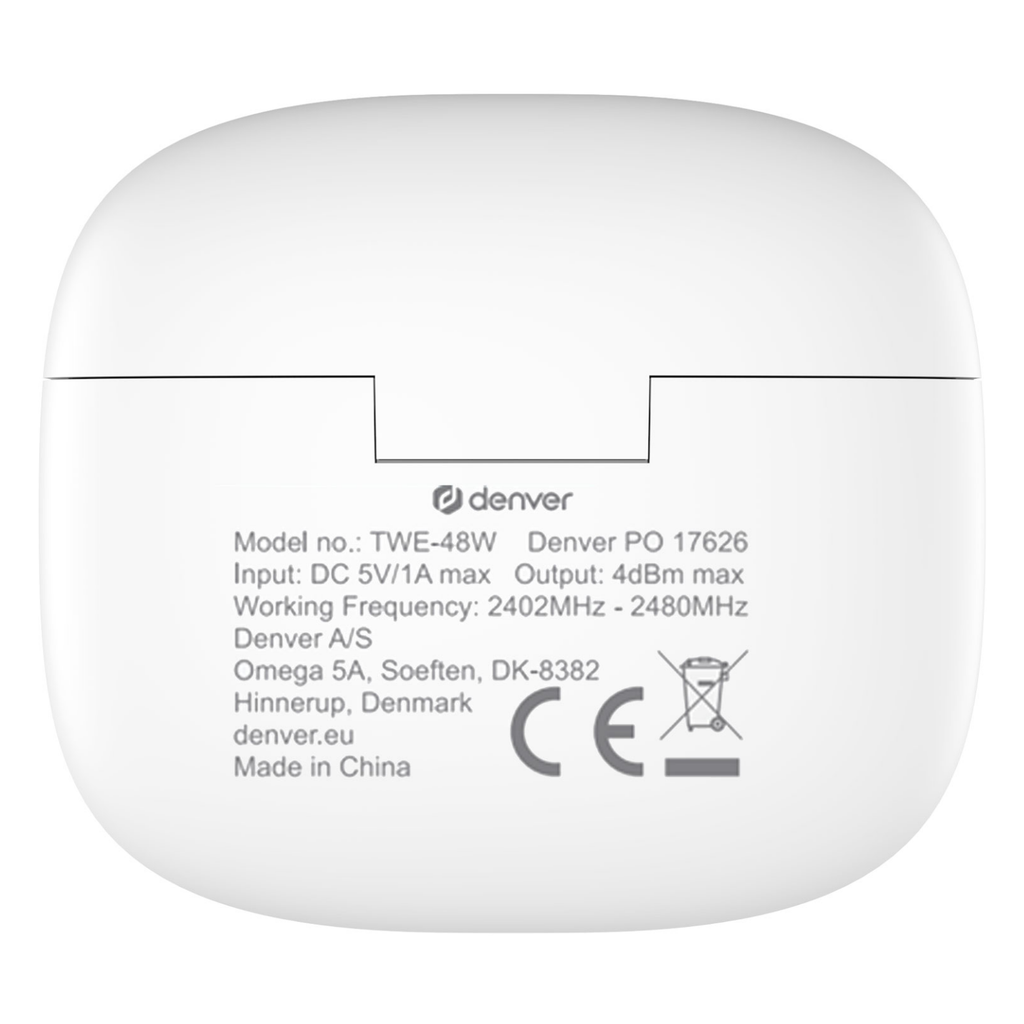 DENVER HÖRLURAR IN-EAR TWS 6H TWE-48W VITA