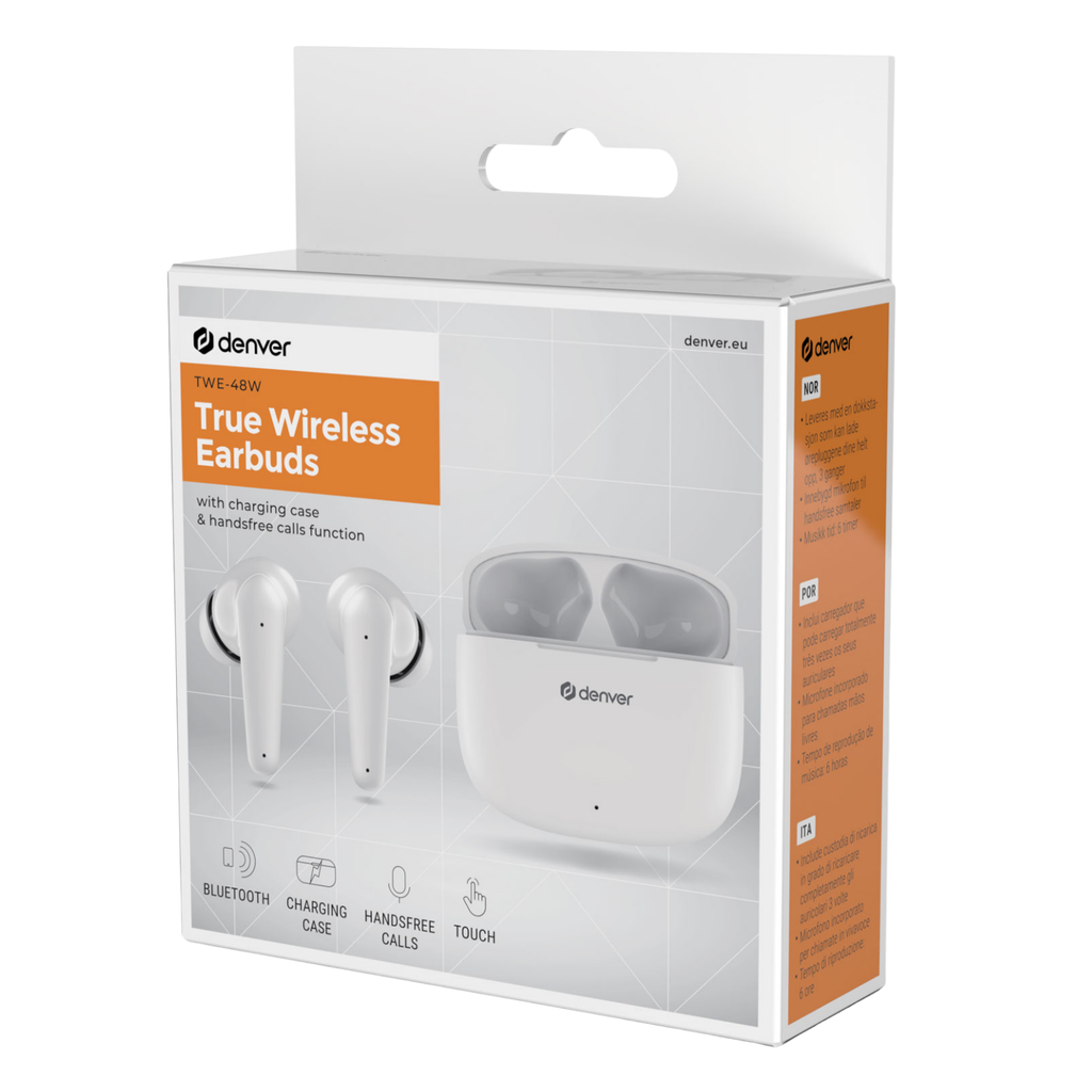 DENVER HÖRLURAR IN-EAR TWS 6H TWE-48W VITA