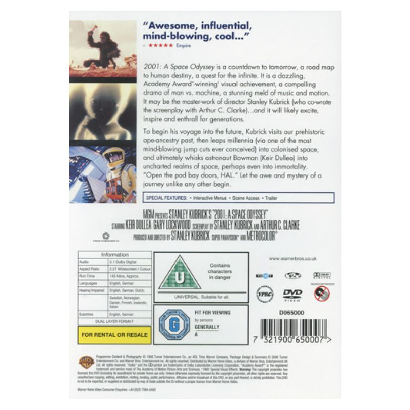 DVD 2001: A SPACE ODYSSEY