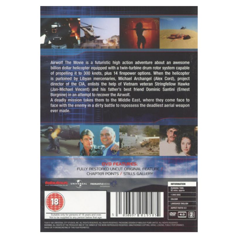 DVD AIRWOLF THE MOVIE